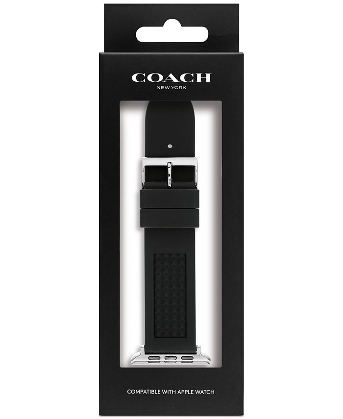 COACH Black Rubber 42/44/45mm Apple Watch® Band Macy's