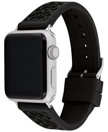 COACH Black Rubber 38/40/41mm Apple Watch® Band - Macy's
