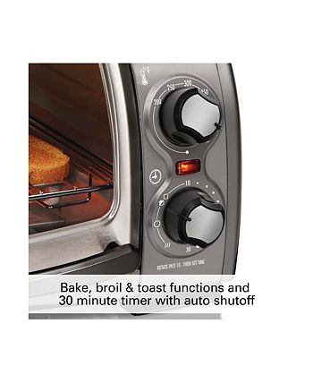 Hamilton Beach Easy Reach Toaster Oven with Roll-Top Door - Macy's