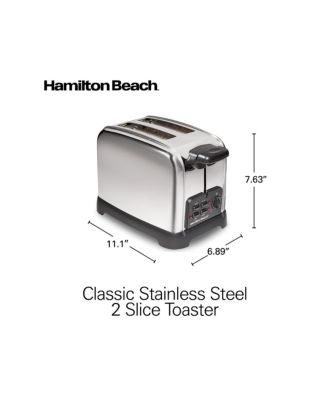 Classic Stainless Steel 2 Slice Toaster - 22782