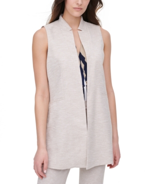 Dkny Notched-Collar Twill Vest