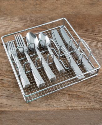 Mena Frost 40-Piece Flatware with Chrome Buffet, Service for 8