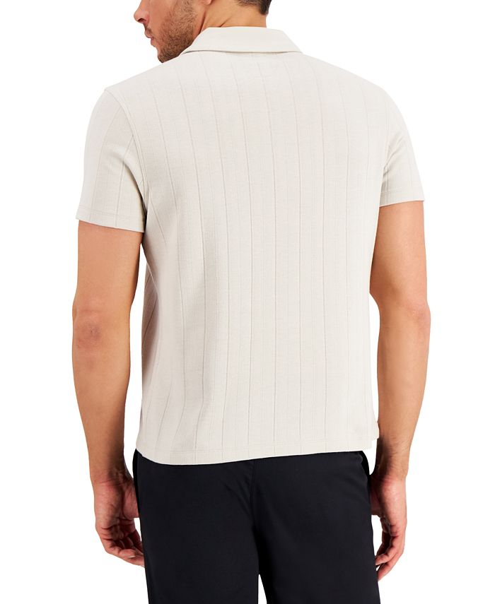 Alfani Men's Textured Polo Shirt, Created for Macy's & Reviews - Polos ...