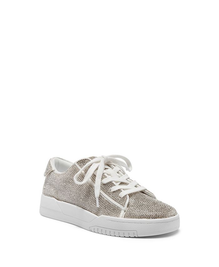 Jessica Simpson Women's Silesta Embellished Lace-Up Sneakers - Macy's