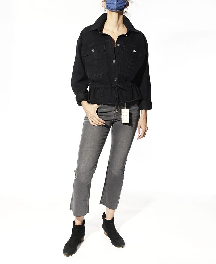 Indigo Saints Women s Cinch Denim Jacket Macy s