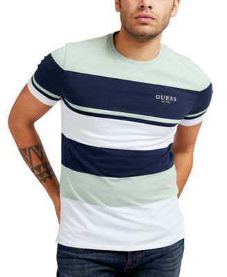 GUESS - Men's Striped Logo T-Shirt