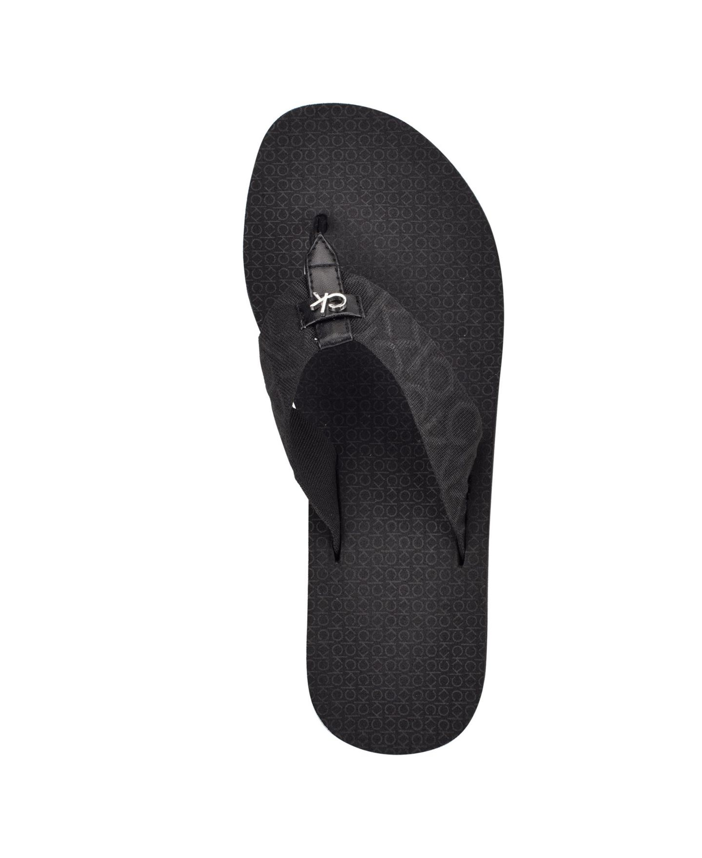Женские сандалии Calvin Klein Meena Logo Platform Flip-Flop, цвет: Чёрный — фото 4