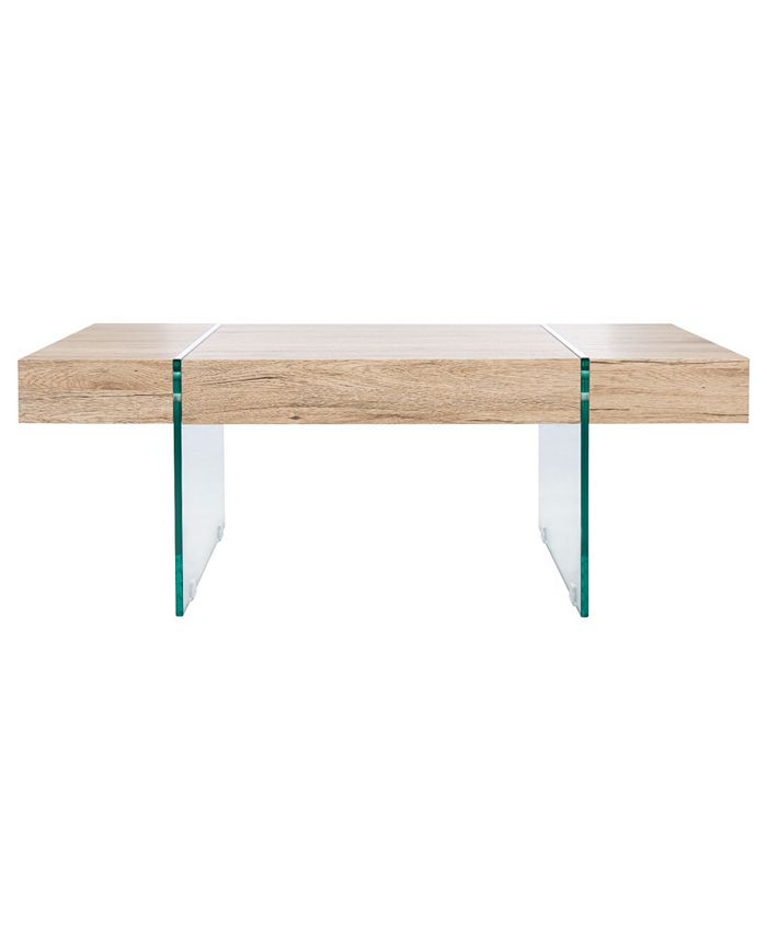 Safavieh Jacob Rectangular Glass Leg Modern Coffee Table - Macy's
