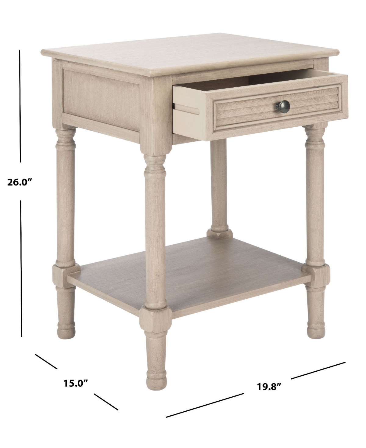 Safavieh Tate 1 Drawer Accent Table In Beige