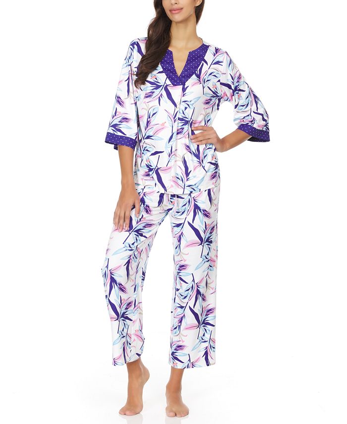 Christian Siriano New York Twin Printed Pajama Set - Macy's