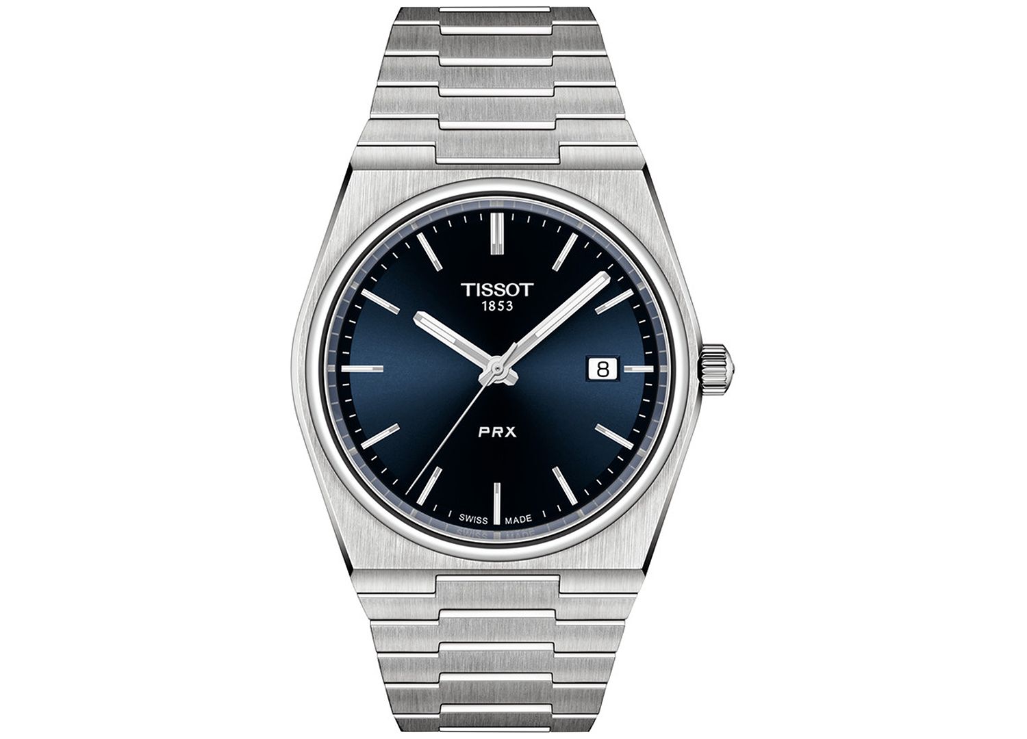 Men's Swiss PRX Stainless Steel Bracelet Watch 40mm