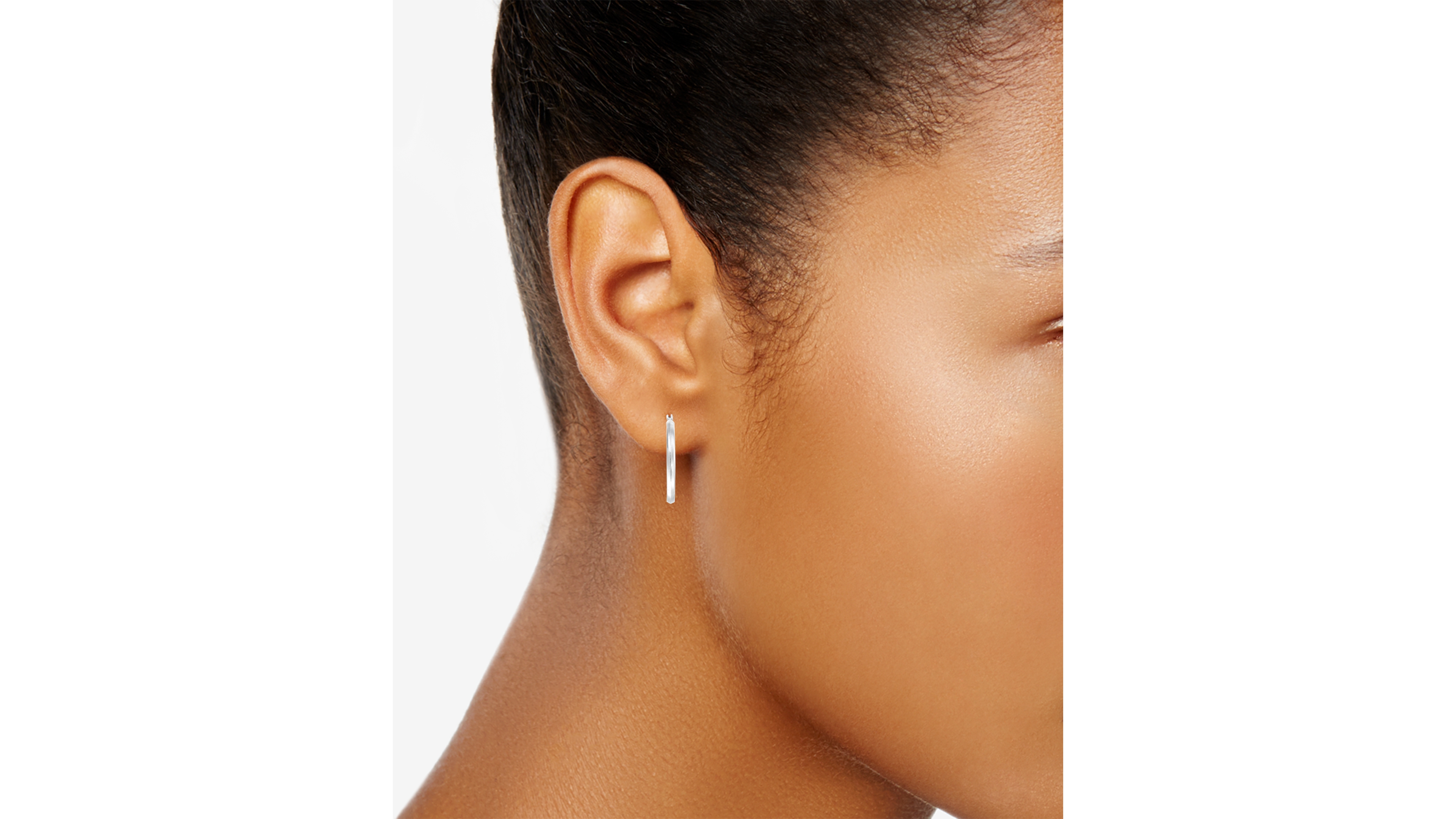 Polished Hoop Earrings in 10k Gold