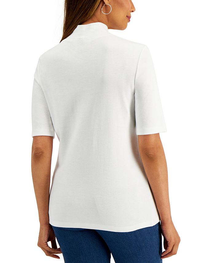 cotton mock neck