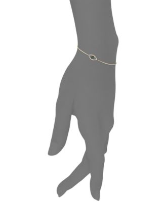 Wrapped Diamond Accent Evil Eye Wire Bracelet in YellOra™, Created for Macy's