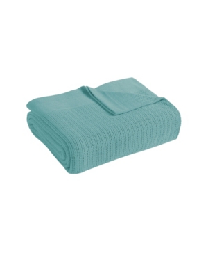 Fiesta Cotton Blanket, King In Turquoise