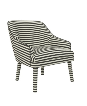 Mr. Kate Effie Upholstered Accent Chair In Black Stripe