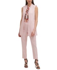 Vest, Pleated Tie-Neck Top &  Essex Ankle Pants