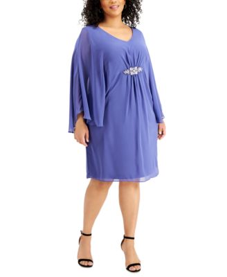 macy's plus size purple dresses