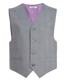 Big Boys Stretch Subtle Windowpane Vest