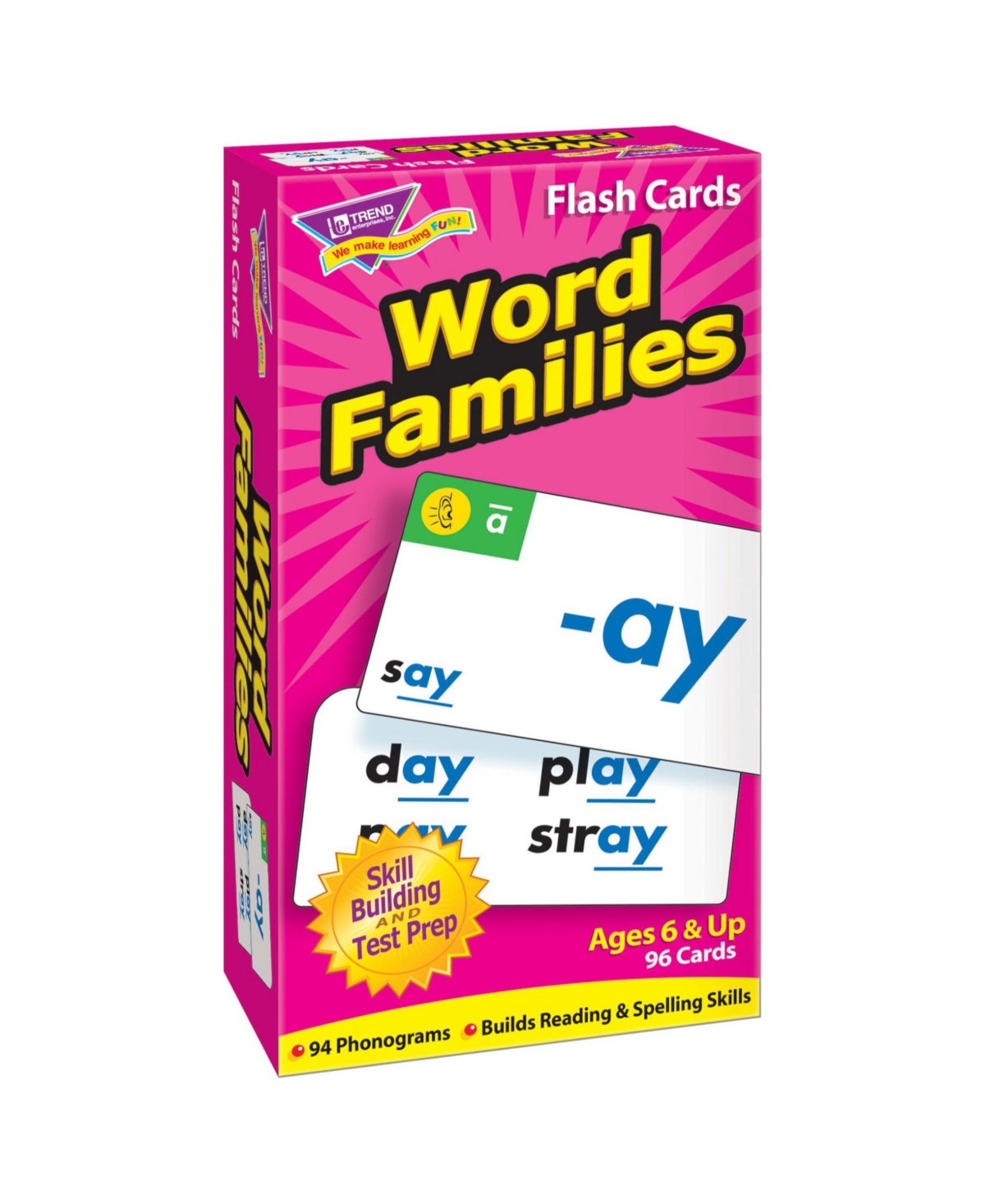 Trend Enterprises Kids' Word Families Skill Drill Flash Cards In Open Misce
