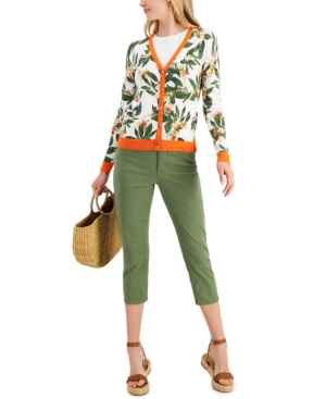 Charter Club Printed V-Neck Cardigan Created for Macy's