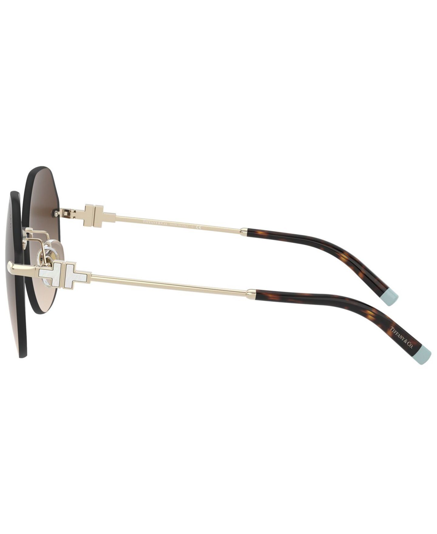 Женские солнцезащитные очки Tiffany & Co. Sunglasses, TF3077 60, цвет: Золотой / Коричневый градиентный — фото 6