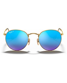 Polarized Sunglasses, RB3447 ROUND FLASH LENSES