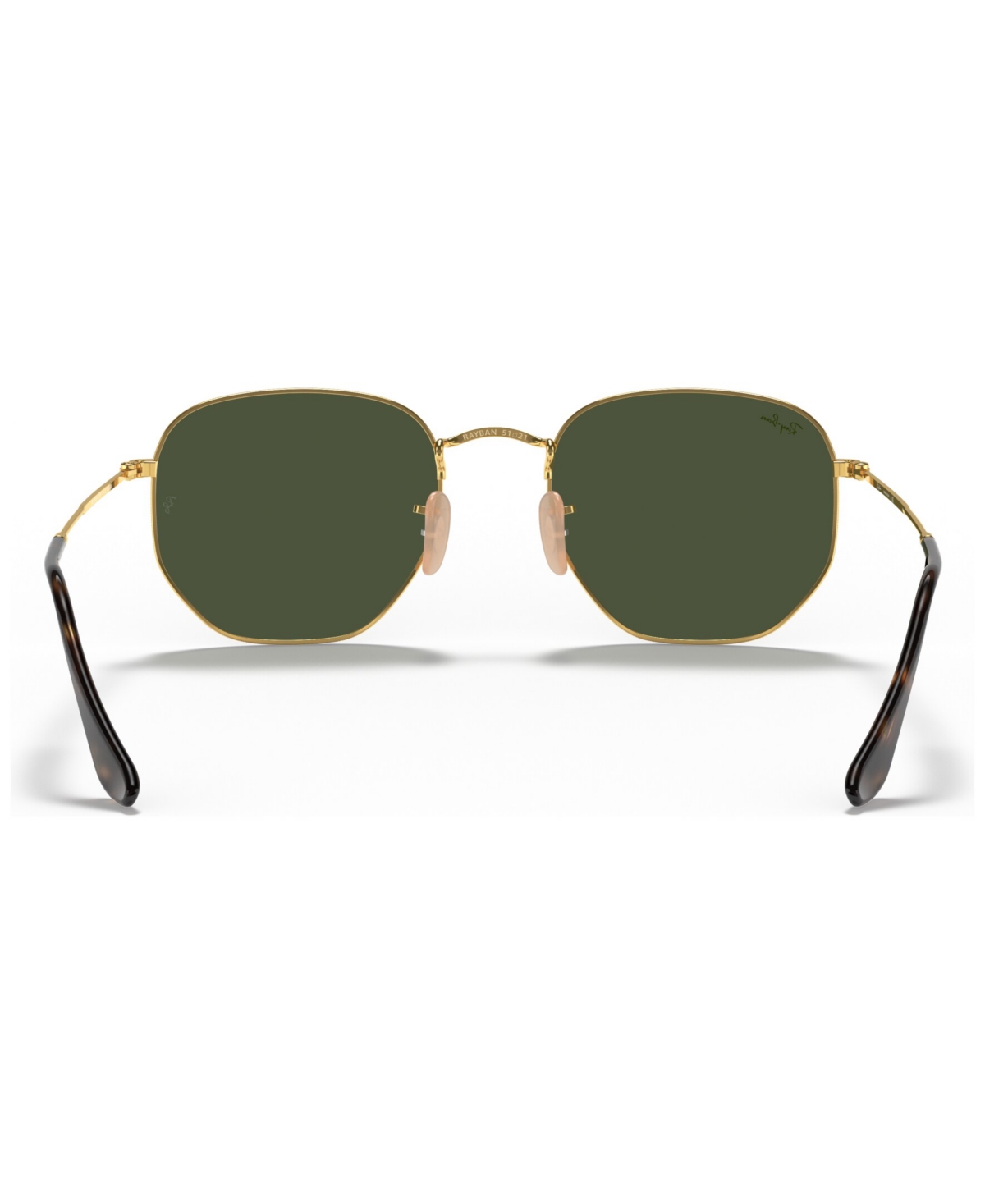 Ray Ban Unisex Polarized Sunglasses, Rb3548n Hexagonal Washed Evolve In Gold,green