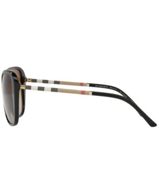Burberry BE4235Q Sunglasses from Sunglass Hut Burberry BE4235Q 3001T5 Black Sunglasses for Woman  main image 4