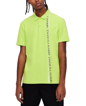 Short Sleeve Neon Vertical Logo Polo