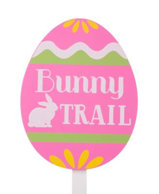 Set of 3 15"H Wooden Easter Egg Yard Stake