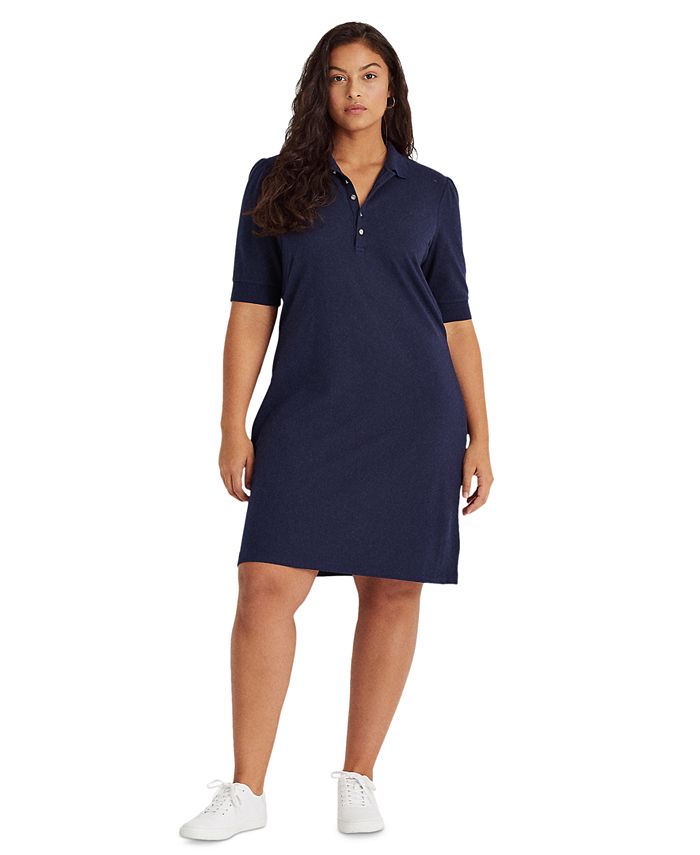 Lauren Ralph Lauren Plus Size Collared Shift Dress & Reviews - Dresses - Plus  Sizes - Macy's