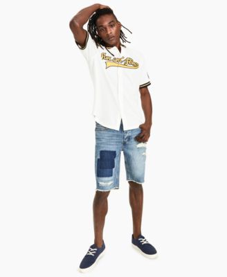 Sun + Stone - Men's Woven Short-Sleeve Baseball Shirt