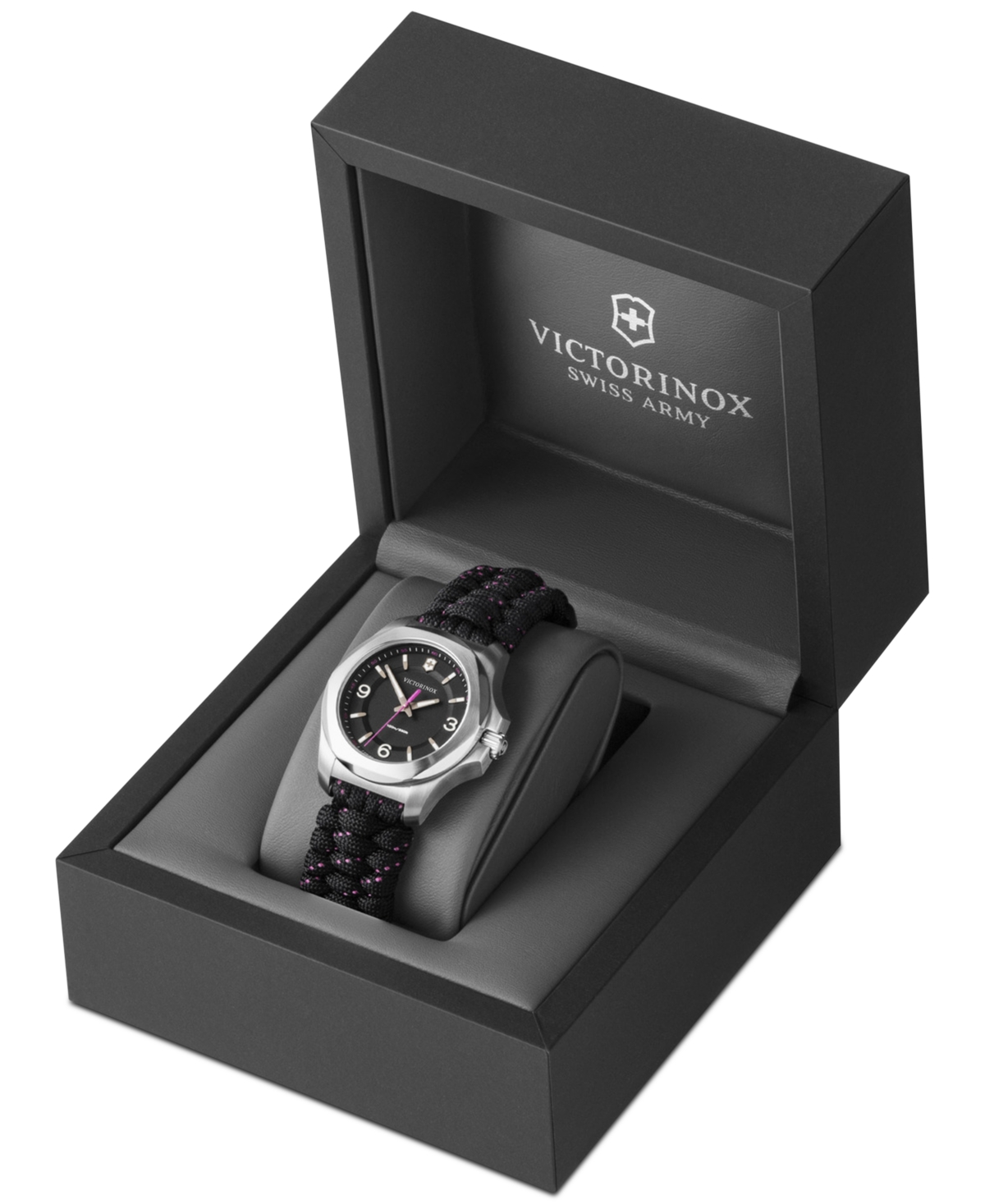 Shop Victorinox Women's I.n.o.x. V Black Paracord Strap Watch 37mm