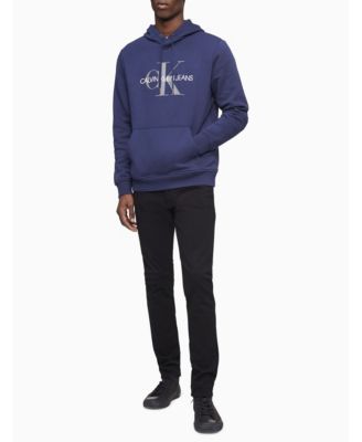 monogram logo fleece hoodie