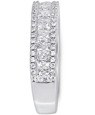 Cubic Zirconia Beaded Band in Sterling Silver