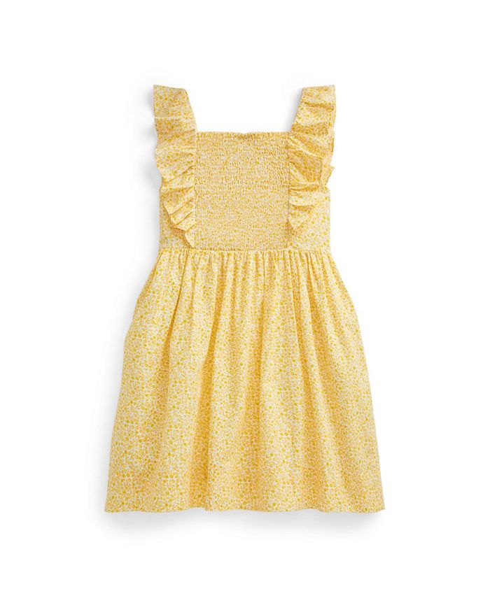 Polo Ralph Lauren Toddler Girls Floral Poplin Dress - Macy's
