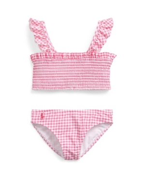 Little Girls Gingham Swimsuit 2 Pieces