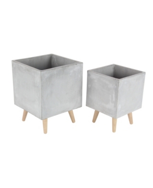 Fiberclay Contemporary Planter Set of 2