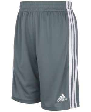 Shop Adidas Originals Big Boys Classic 3-stripes Shorts In Dark Gray
