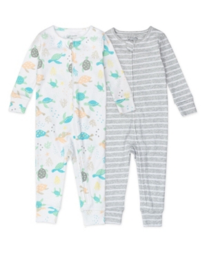 Baby Boys and Girls S21 Turtle Footless Pajama 2 Pack