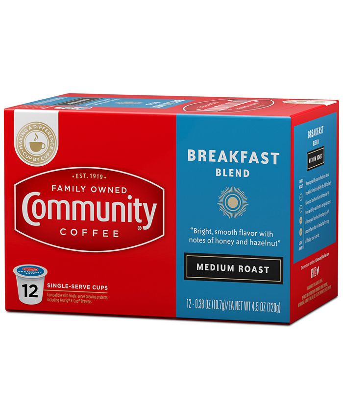Community Coffee Breakfast Blend Medium Roast Single Serve Pods, Keurig