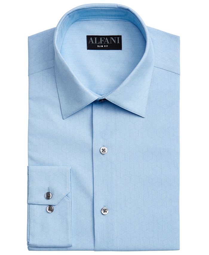 Alfani Men's Slim Fit 2-Way Stretch Performance Dress Shirt, Created ...