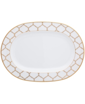Noritake Eternal Palace Gold Oval Platter, 14" In White And Gold