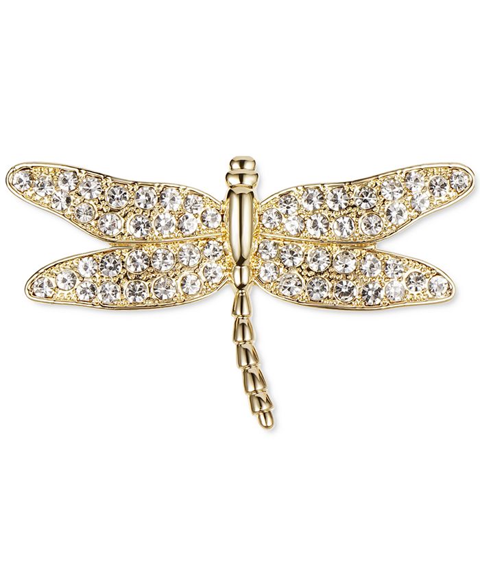 Charter Club Gold Tone Crystal Dragonfly Pin Created for Macy s