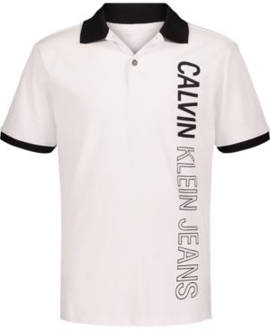 Calvin Klein Big Boys Placed Logo Polo Shirt