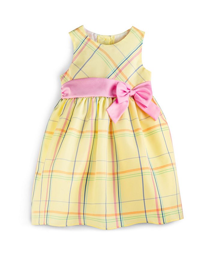 Good Lad Little Girls Sleeveless Taffeta Plaid Dress - Macy's