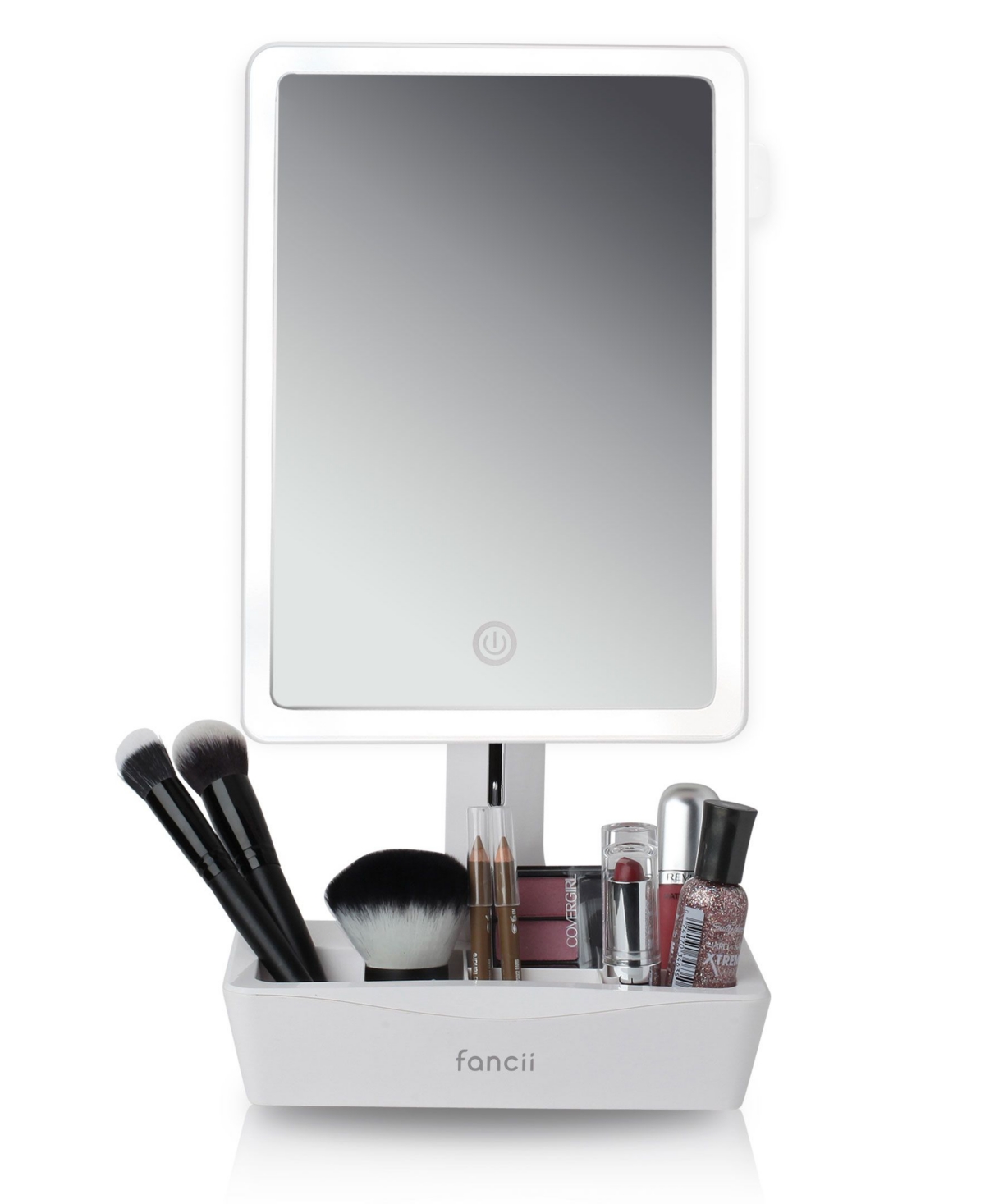 Gala Xl Led Lighted Vanity Mirror with Storage - White