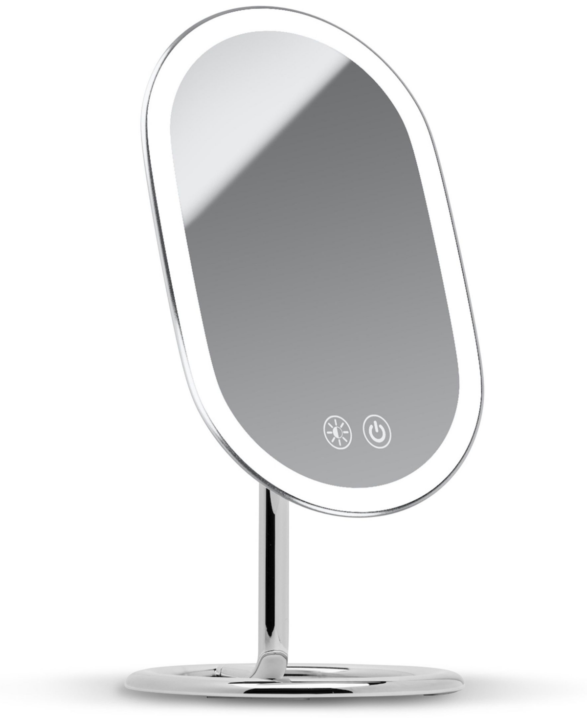 Vera Rechargeable Vanity Mirror With 3 Led Light Settings - Silver