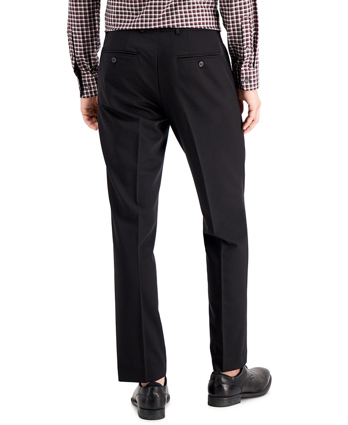 Perry Ellis Portfolio Men's Modern-Fit Stretch Solid Resolution Pants ...